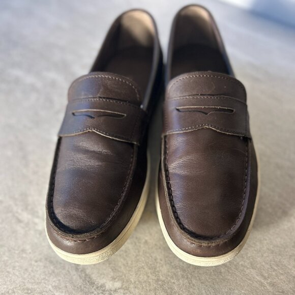 Cole Haan SZ 12 Hyannis Brown Leather Loafer / Sneaker Wardrobe Staple Preppy - Picture 5 of 9
